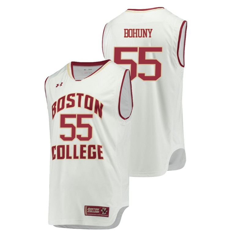Men's Boston College Eagles White Bruce Bohuny College Basketball Replica Jersey