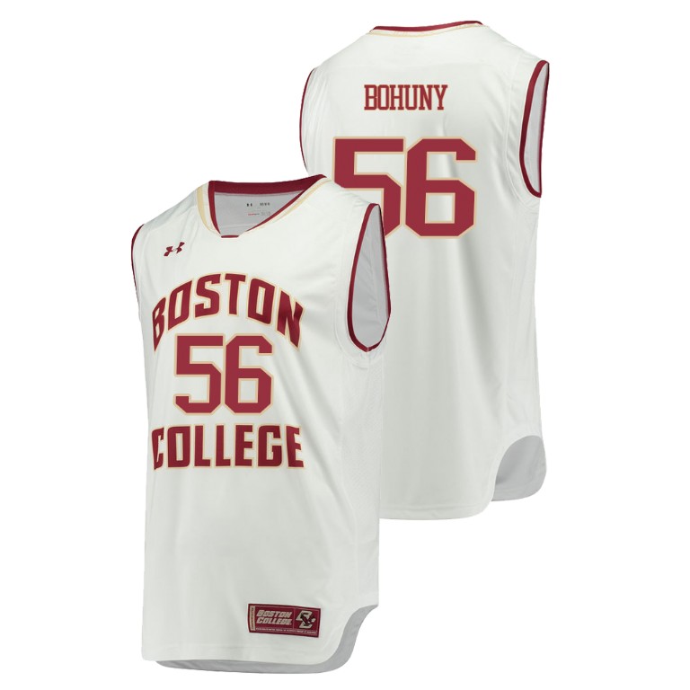 Men's Boston College Eagles White Mac Bohuny College Basketball Replica Jersey