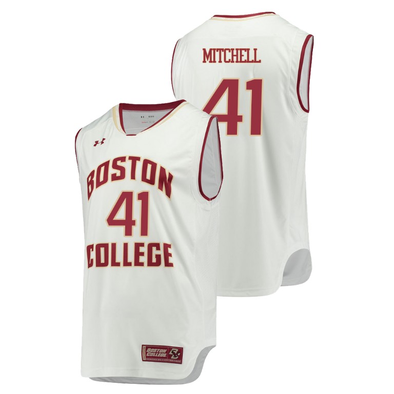 Men's Boston College Eagles White Steffon Mitchell College Basketball Replica Jersey