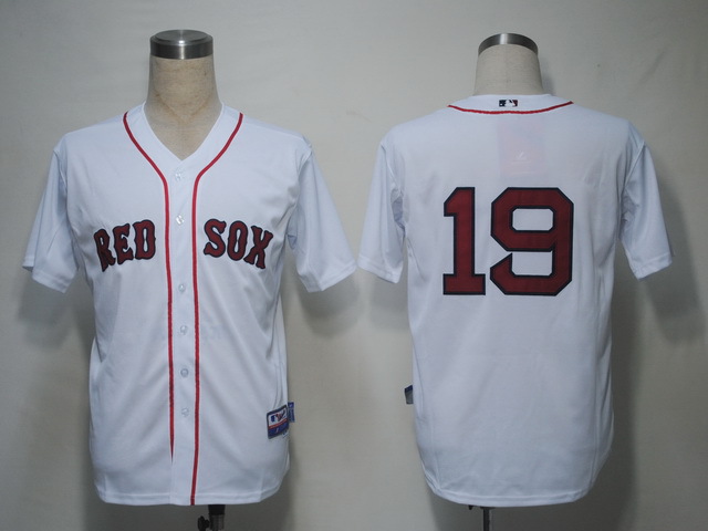 Men's Boston Red Sox #19 Koji Uehara White Cool Base Baseball Jerseys