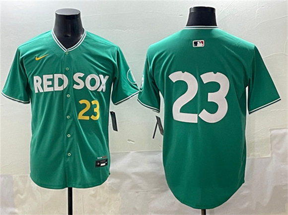 Men's Boston Red Sox #23 Romy Gonz??lez Green 2025 City Connect Limited Stitched Baseball Jersey