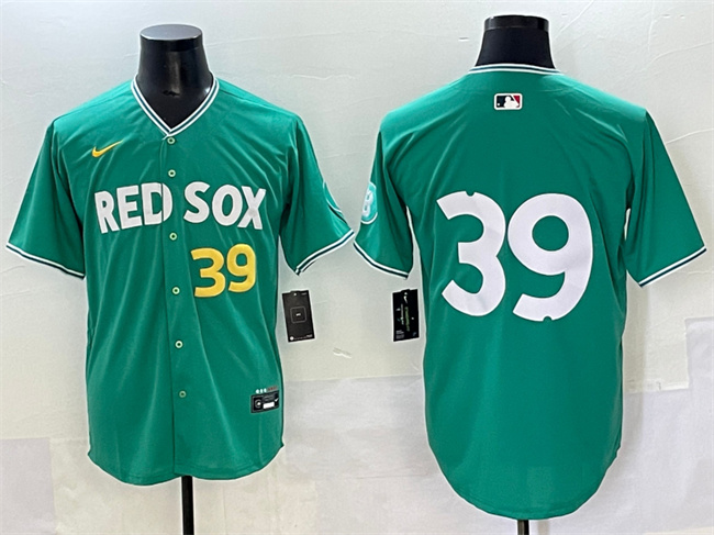 Men's Boston Red Sox #39 Marcelo Mayer Green 2025 City Connect Limited Stitched Baseball Jersey