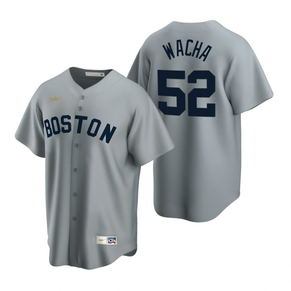 Men's Boston Red Sox #52 Michael Wacha Nike Gray Cooperstown Collection Jersey