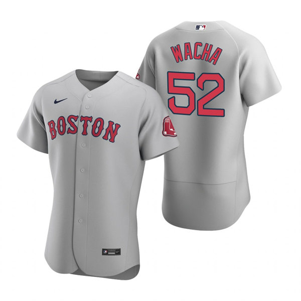 Men's Boston Red Sox #52 Michael Wacha Nike Gray Road Flex Base Jersey
