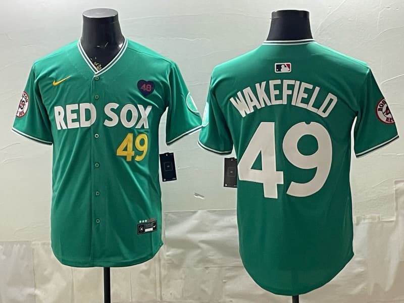 Men's Boston Red Sox  49 WAKEFIEKD JERSEY