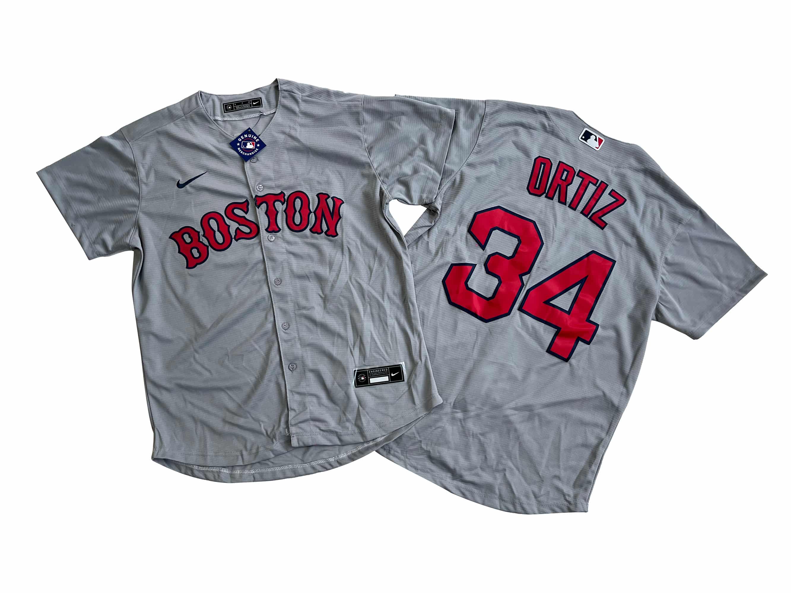 Men's Boston Red Sox David Ortiz Nike Gray Road Replica Player Jersey