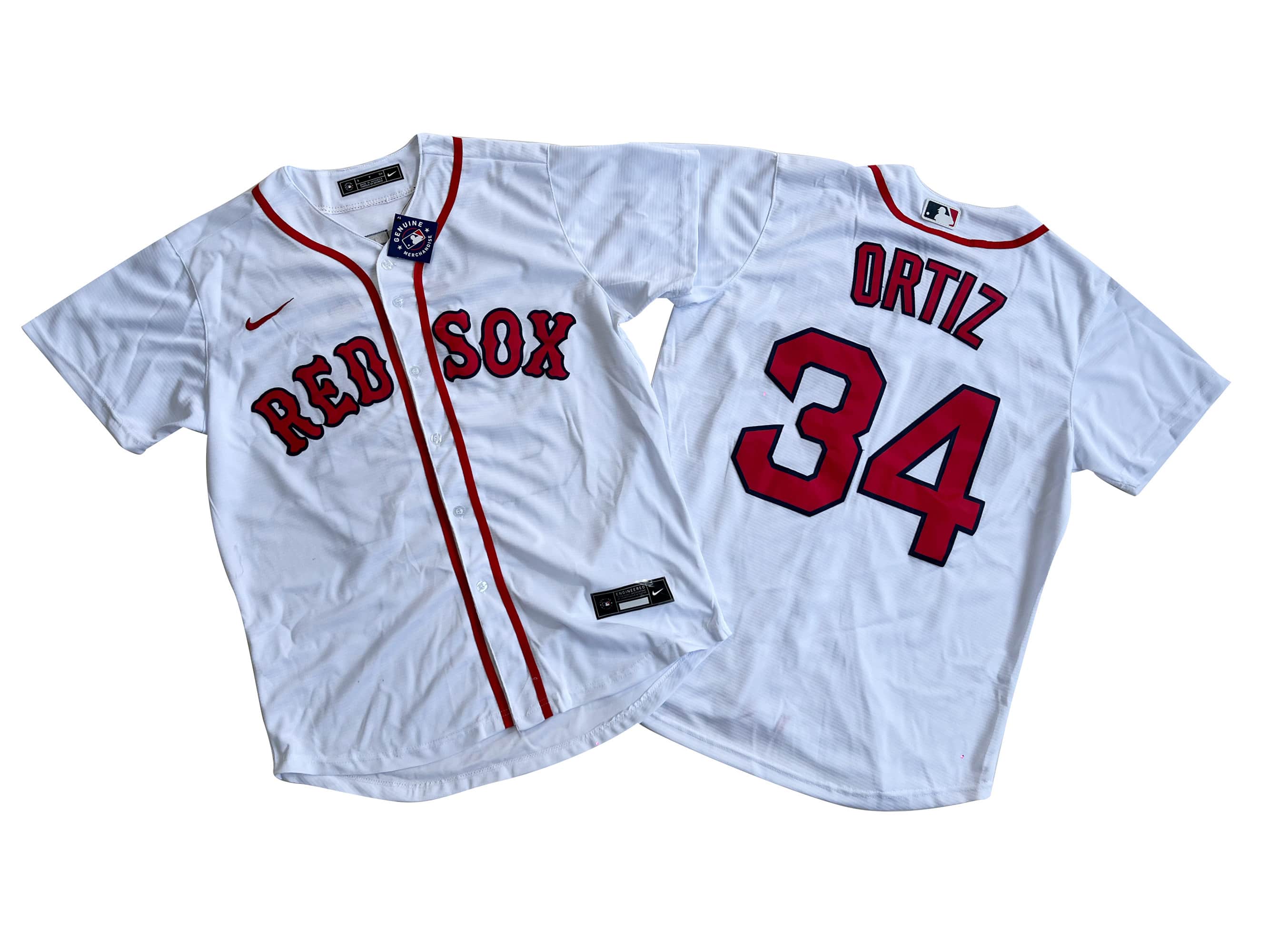 Men's Boston Red Sox David Ortiz Nike White Home Replica Player Jersey