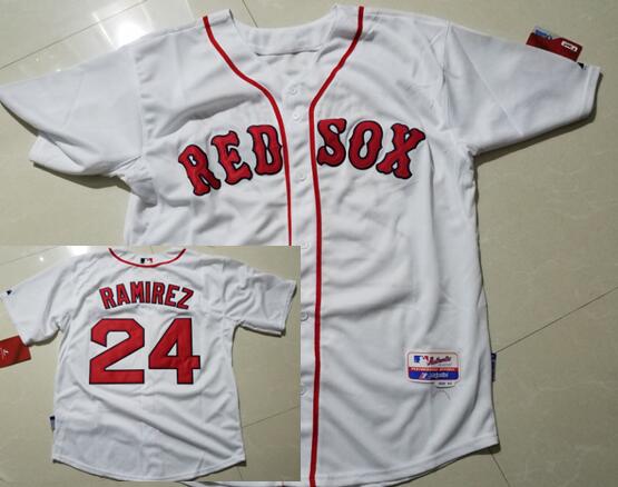 Men's Boston Red Sox Retired Player #24 Manny Ramirez Cool Base Baseball Jerseys