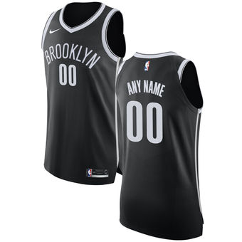 Men's Brooklyn Nets Nike Black Custom Jersey