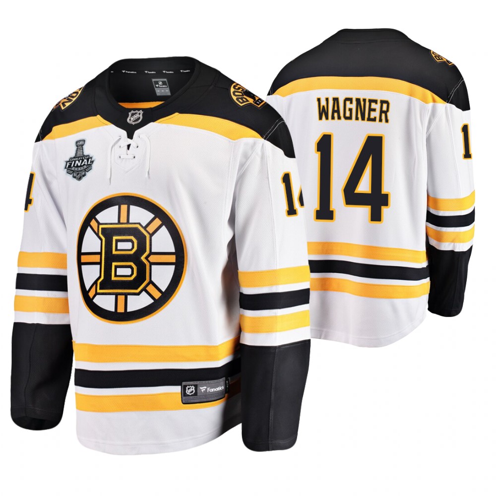 Men's Bruins #14 Chris Wagner Stanley Cup Final Away Jersey Stitched