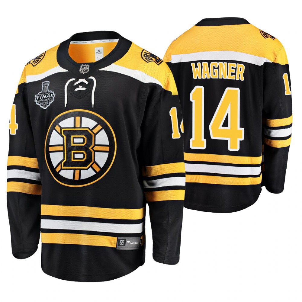 Men's Bruins #14 Chris Wagner Stanley Cup Final Home Jersey Stitched