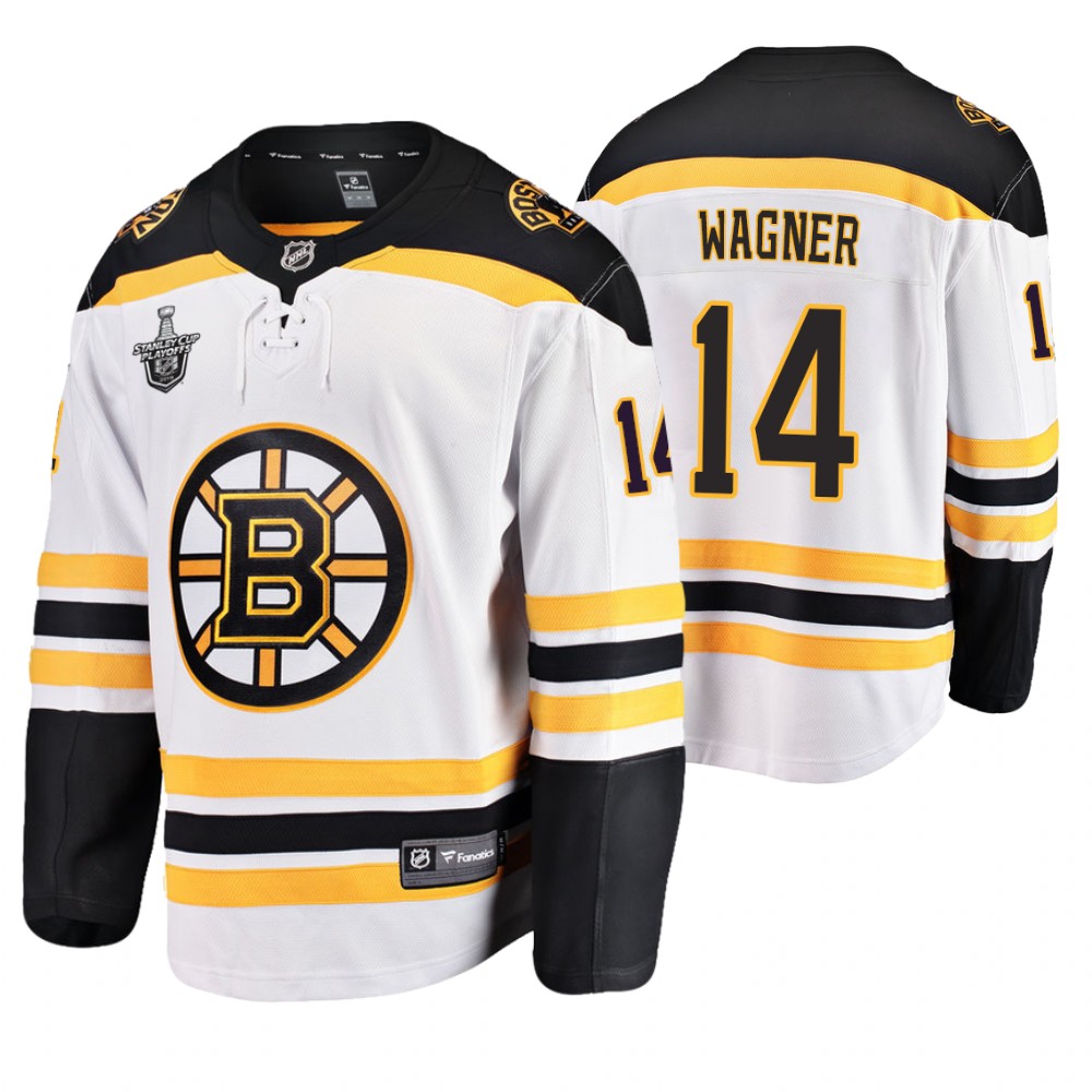 Men's Bruins #14 Chris Wagner Stanley Cup Playoffs Away Jersey
