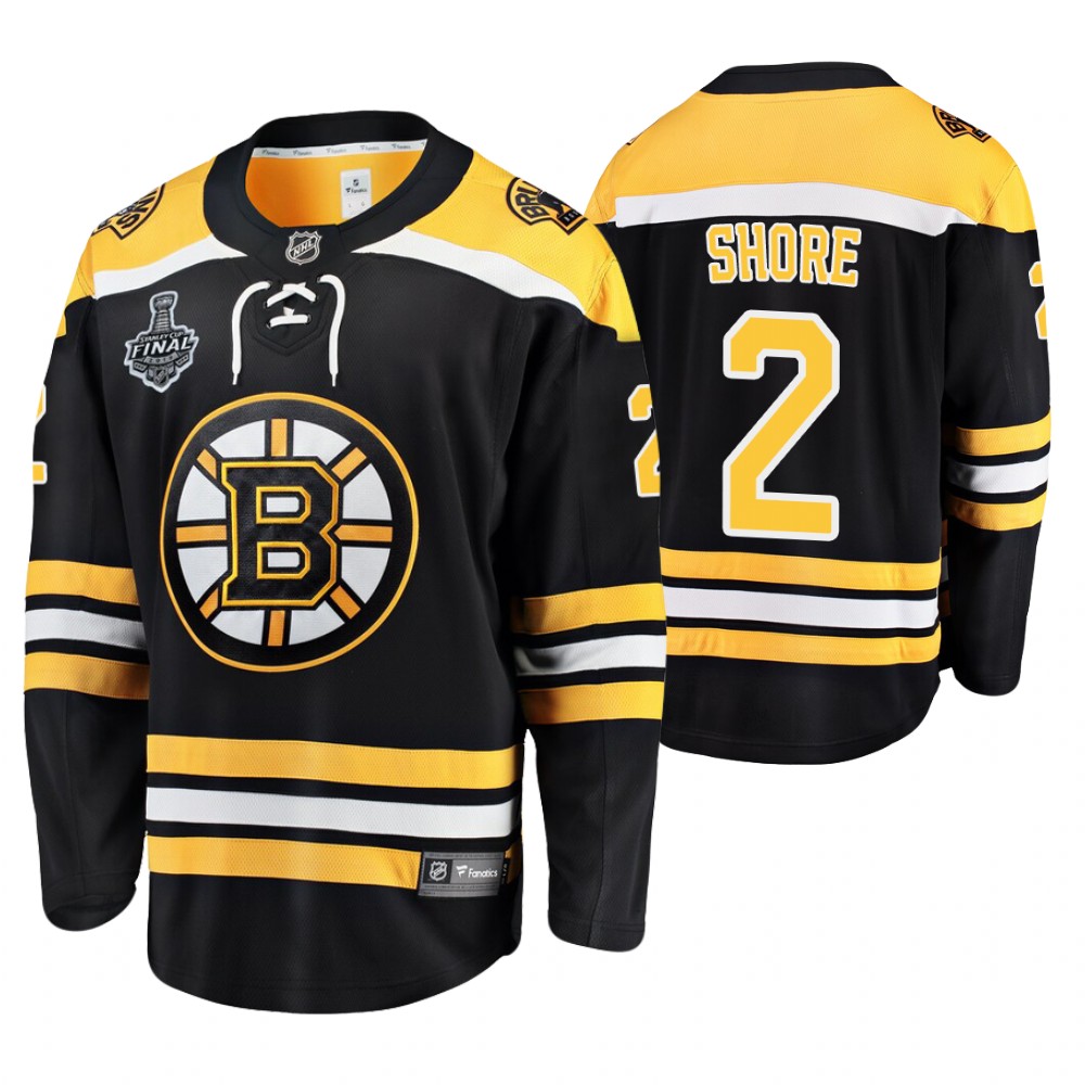 Men's Bruins #2 Eddie Shore Stanley Cup Final Retired Player Jersey