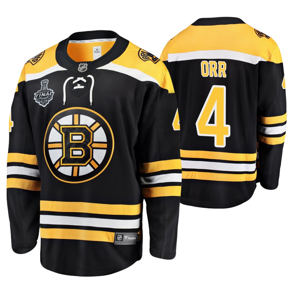 Men's Bruins #4 Bobby Orr Stanley Cup Final Retired Player Jersey
