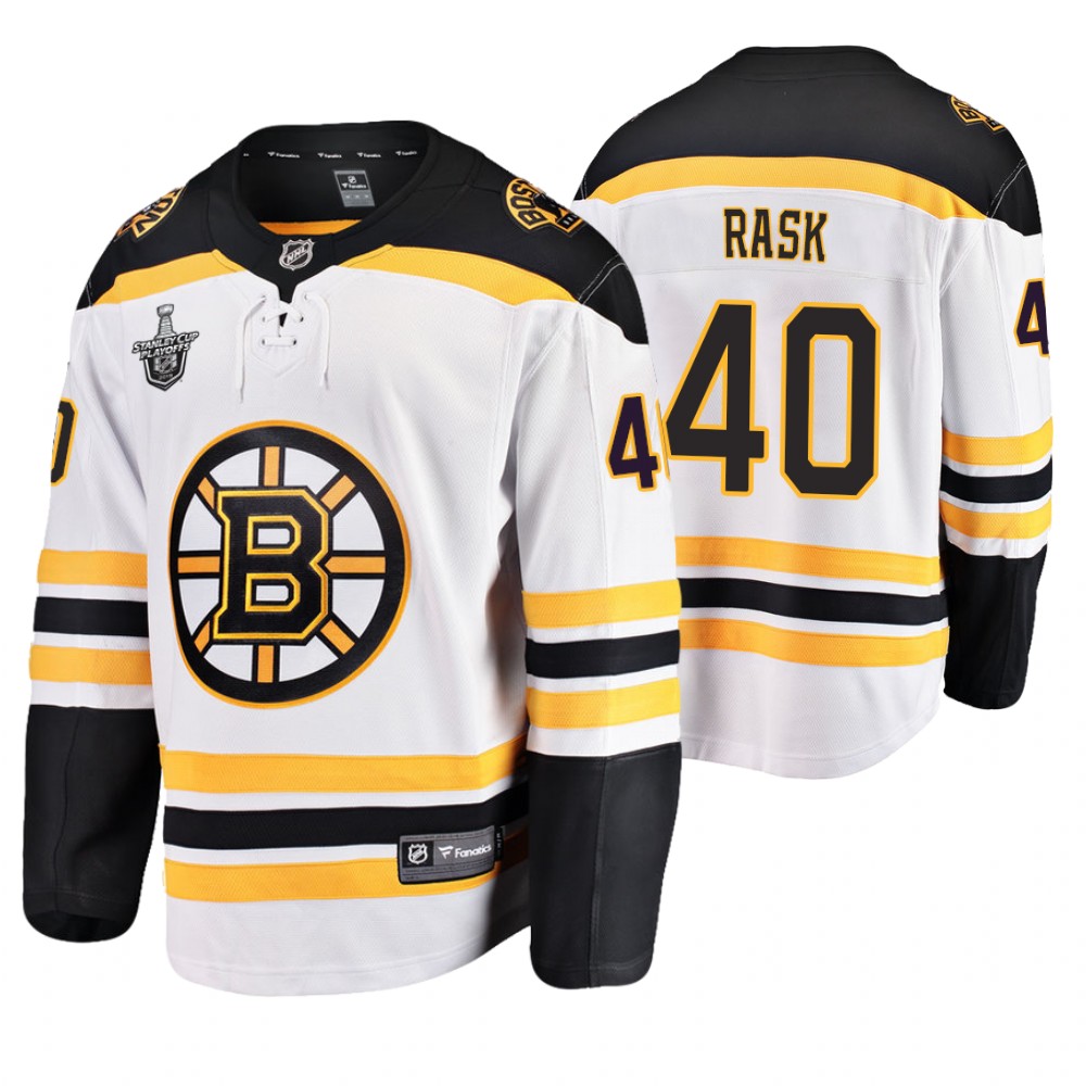 Men's Bruins #40 Tuukka Rask Stanley Cup Playoffs Away Jersey