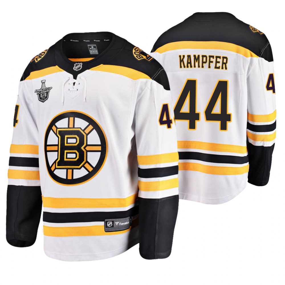 Men's Bruins #44 Steven Kampfer Stanley Cup Playoffs Away Jersey Stitched