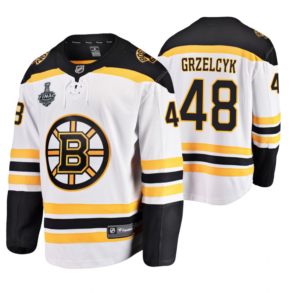 Men's Bruins #48 Matt Grzelcyk Stanley Cup Final Away Jersey Stitched