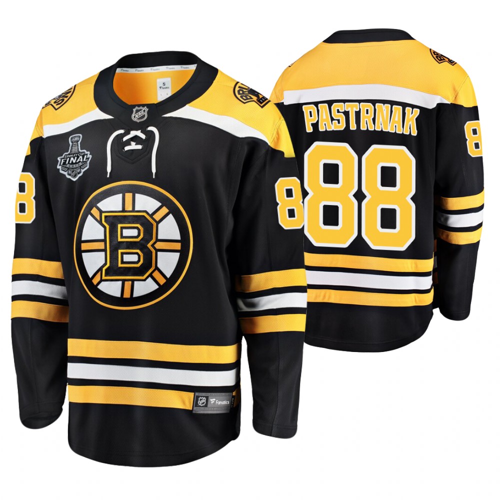 Men's Bruins #88 David Pastrnak Stanley Cup Final Home Jersey Stitched