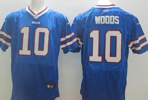 Men's Buffalo Bills #10 Robert Woods Light Blue Nik Elite Stitched Jersey