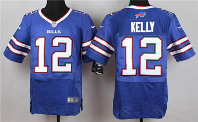 Men's Buffalo Bills #12 Jim Kelly Nike Light Blue Elite Stitched Jersey