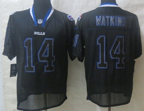 Men's Buffalo Bills #14 Sammy Watkins Lights Out Black Nik Elite Jersey