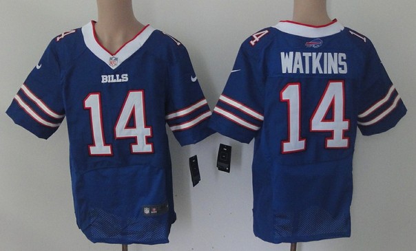 Men's Buffalo Bills #14 Sammy Watkins Nik Blue Elite Stitched Jersey