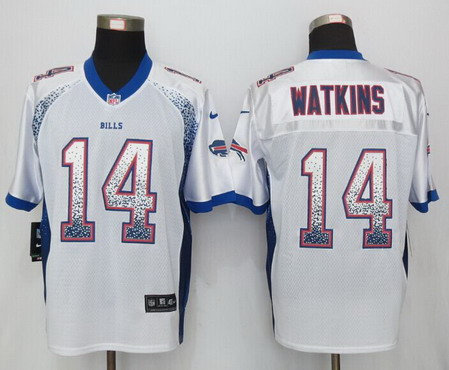 Men's Buffalo Bills #14 Sammy Watkins White Drift Fashion NFL Nike Elite Jersey