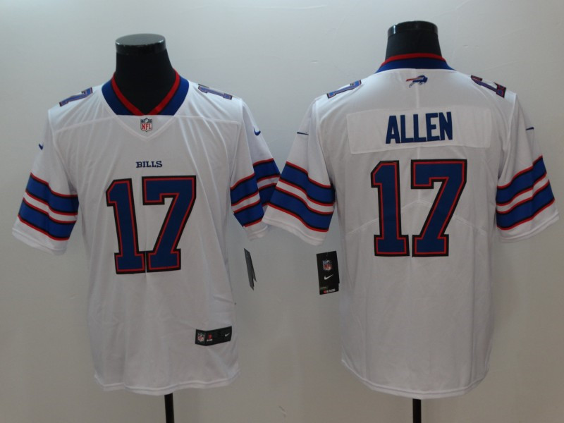 Men's Buffalo Bills #17 Josh Allen Nike White Player Game Football Jersey