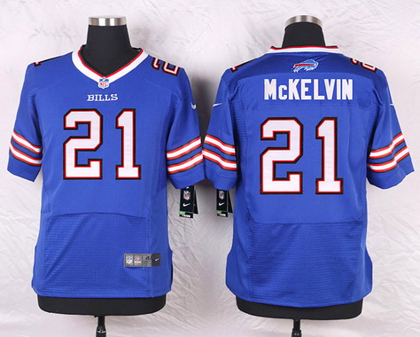 Men's Buffalo Bills #21 Leodis McKelvin Royal Blue Team Color NFL Nike Elite Jersey