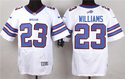 Men's Buffalo Bills #23 Aaron Williams Nike White Elite Stitched Jersey