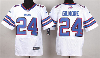 Men's Buffalo Bills #24 Stephon Gilmore Nike White Elite Stitched Jersey