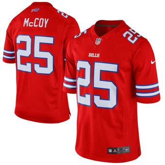 Men's Buffalo Bills #25 LeSean McCoy Nike Red Color Rush Limited Jersey
