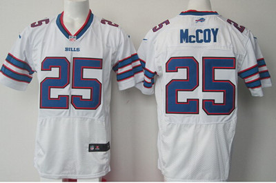 Men's Buffalo Bills #25 LeSean McCoy White Nike Elite Stitched Jersey