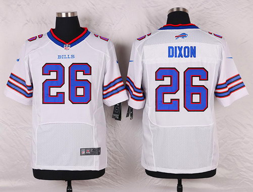 Men's Buffalo Bills #26 Boobie Dixon White Road NFL Nike Elite Stitched Jersey