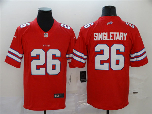 Men's Buffalo Bills #26 Devin Singletary Nike Red Alternate Game Football Stitched Jersey