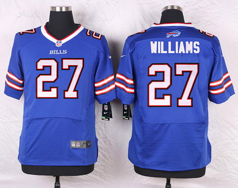 Men's Buffalo Bills #27 Duke Williams Royal Blue Team Color NFL Nike Elite Stitched Jersey