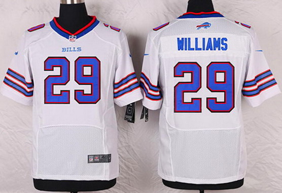 Men's Buffalo Bills #29 Karlos Williams White Road NFL Nike Elite Stitched Jersey