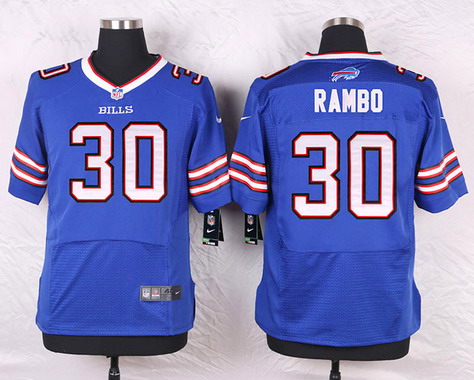Men's Buffalo Bills #30 Bacarri Rambo Royal Blue Team Color NFL Nike Elite Stitched Jersey