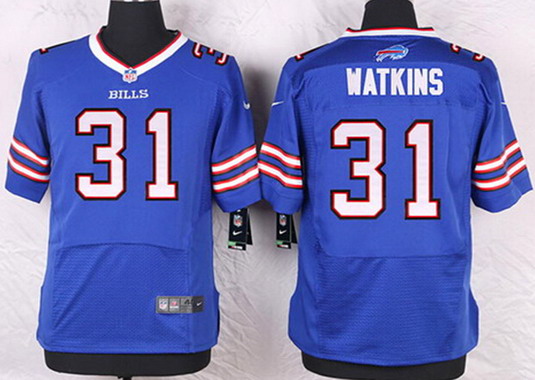 Men's Buffalo Bills #31 Jaylen Watkins Royal Blue Team Color NFL Nike Elite Stitched Jersey