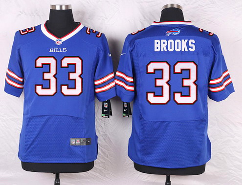 Men's Buffalo Bills #33 Ron Brooks Royal Blue Team Color NFL Nike Elite Stitched Jersey