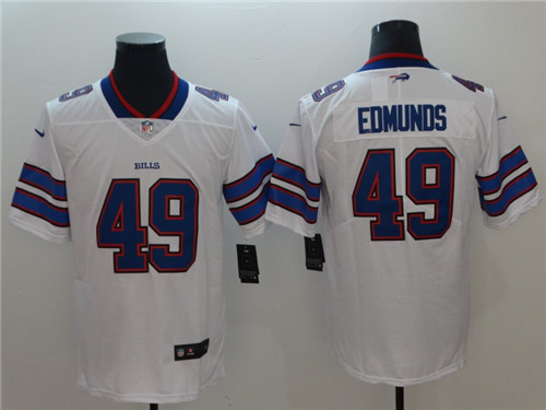 Men's Buffalo Bills #49 Tremaine Edmunds Nike White Player Game Football Stitched Jersey
