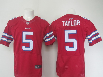 Men's Buffalo Bills #5 Tyrod Taylor Red 2015 NFL Nike Elite Stitched Jersey