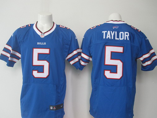 Men's Buffalo Bills #5 Tyrod Taylor Royal Blue Team Color NFL Nike Elite Jersey