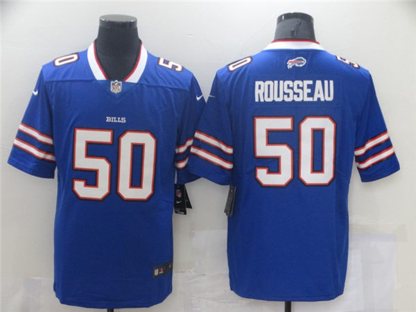 Men's Buffalo Bills #50 Gregory Rousseau Nike Royal Player Game Football Stitched Jersey