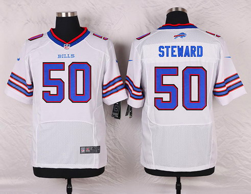 Men's Buffalo Bills #50 Tony Steward White Road NFL Nike Elite Stitched Jersey
