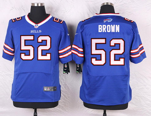 Men's Buffalo Bills #52 Preston Brown Royal Blue Team Color NFL Nike Elite Jersey