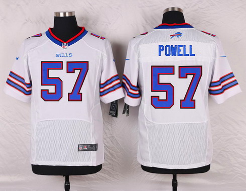 Men's Buffalo Bills #57 Ty Powell White Road NFL Nike Elite Stitched Jersey