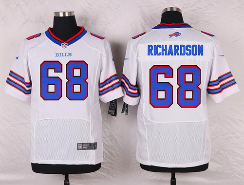 Men's Buffalo Bills #68 Cyril Richardson White Road NFL Nike Elite Stitched Jersey