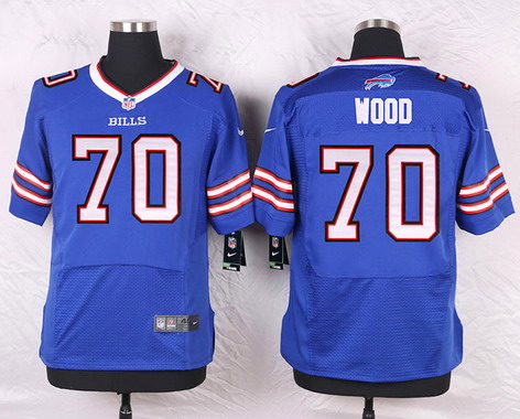 Men's Buffalo Bills #70 Eric Wood Royal Blue Team Color NFL Nike Elite Stitched Jersey