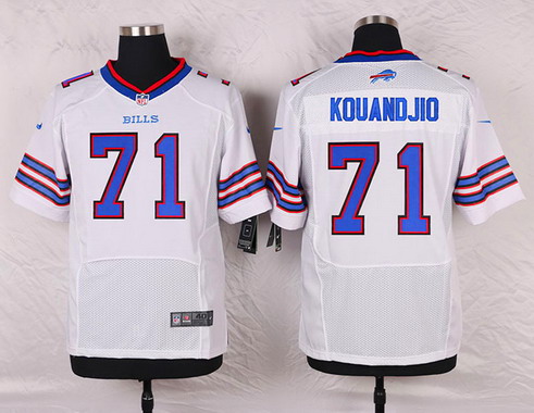 Men's Buffalo Bills #71 Cyrus Kouandjio White Road NFL Nike Elite Stitched Jersey